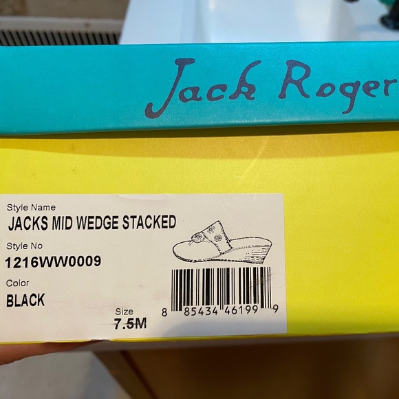 Jack Rogers Shoes Jack Rogers Black Wedge Sandals Poshmark